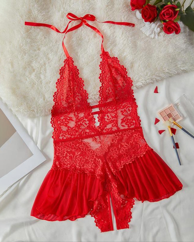 Pijamas de encaje sexy para mujer