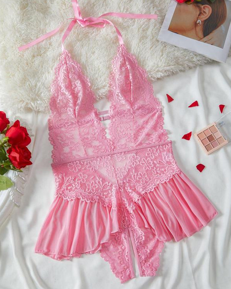 Pijamas de encaje sexy para mujer